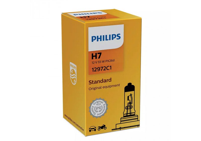 10 Lampadas Philips 12972 H7 12 Volts 55 Watts