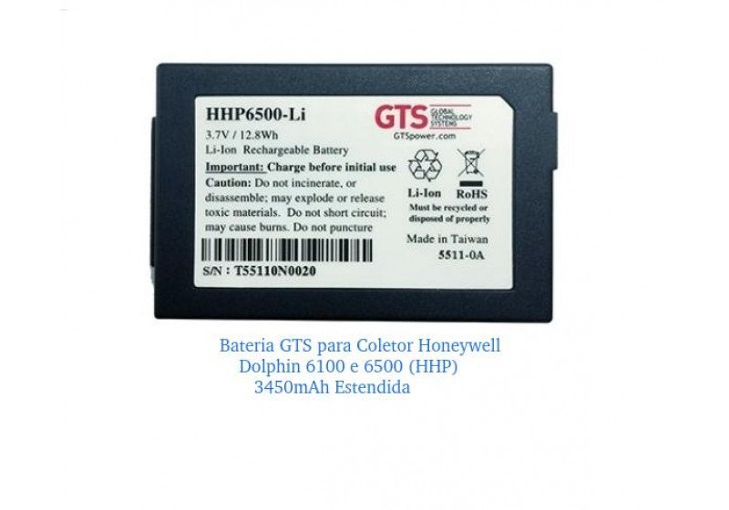 Bateria Estendida Para Coletor Honeywell Dolphin  6100 6500