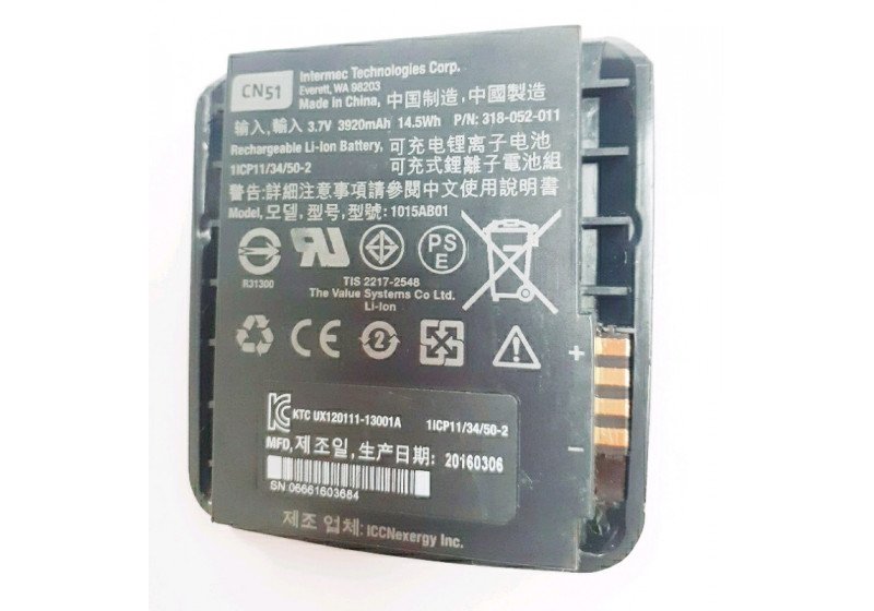 Bateria para Coletor para Coletor de Dados Intermec CN50 CN51 LI-ION 3.7V 3900MAH RETIRADA