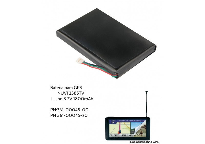 Bateria para Gps Garmin Nuvi 2585tv Li-ion 3.7v 1800mah