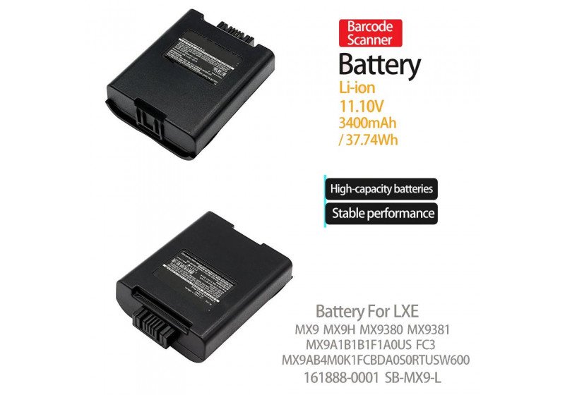 Bateria para Honeywell MX9380  MX9385 MX9 3400mAh