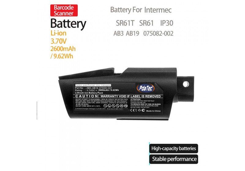 Bateria para Leitor Intermec Sr61b Li-Ion 3,7V 2600mAh