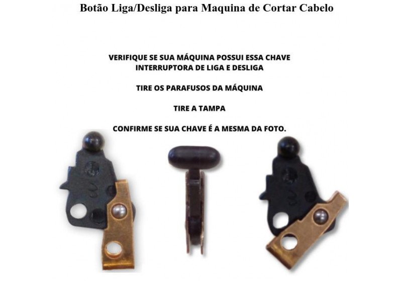 Botão Liga E Desliga Compatível Máquina Cortar Cabelo Wahl