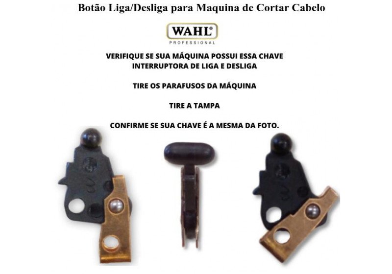 Botão Liga E Desliga Compatível Máquina Cortar Cabelo Wahl