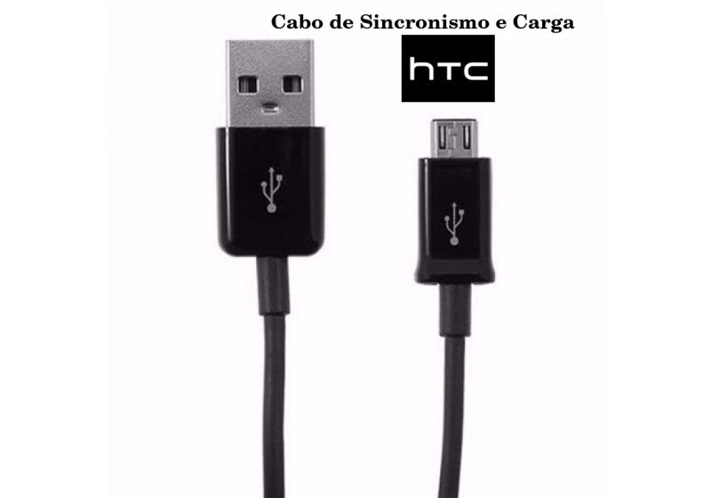 Cabo de Sincronismo e Carga Micro USB HTC Original