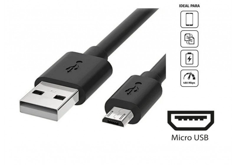 Cabo de Sincronismo e Carga Micro USB HTC Original