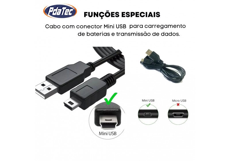 Cabo Sincronismo MINI USB para Atualizar GPS Compatível Garmin Foston