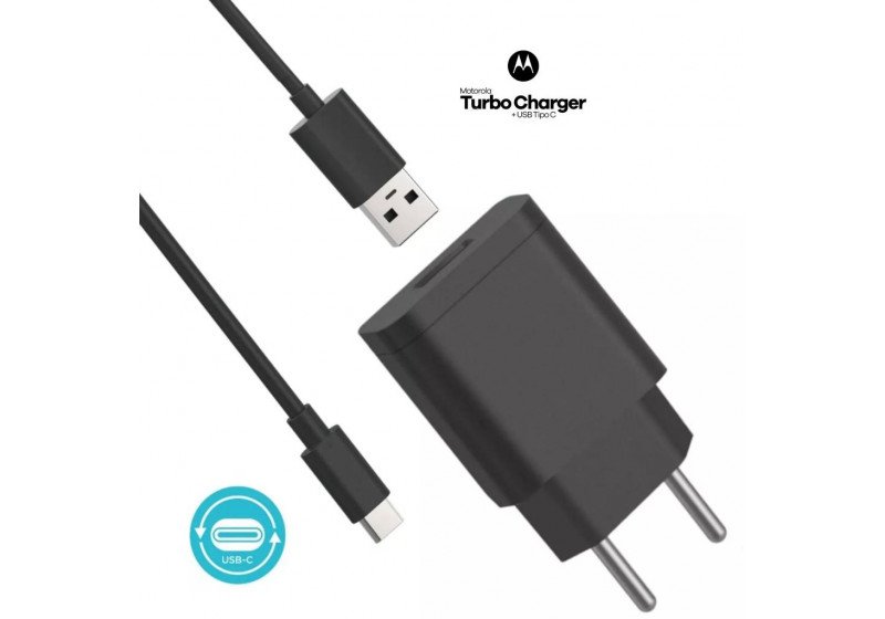 Carregador De Parede Motorola 10w Usb-c Preto