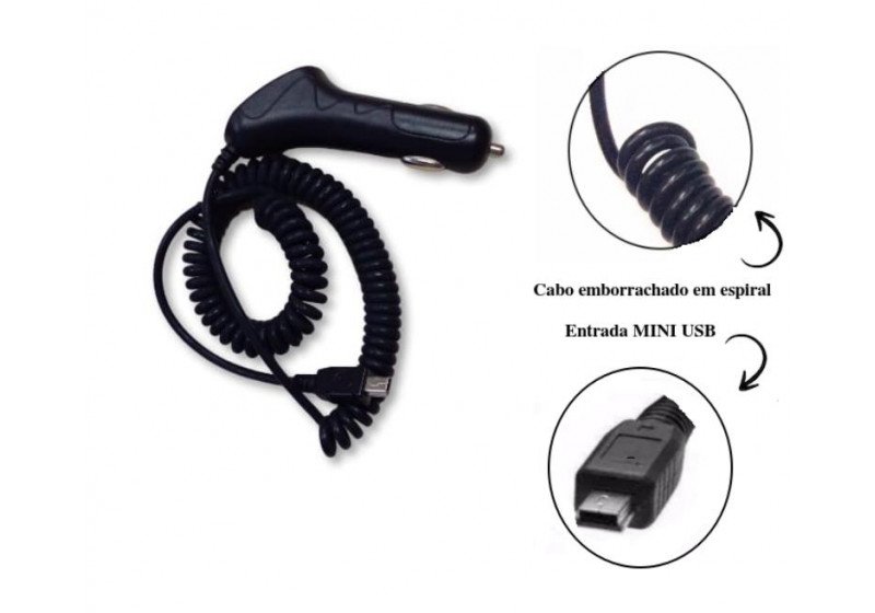 Carregador Veicular Mini Usb Para Gps