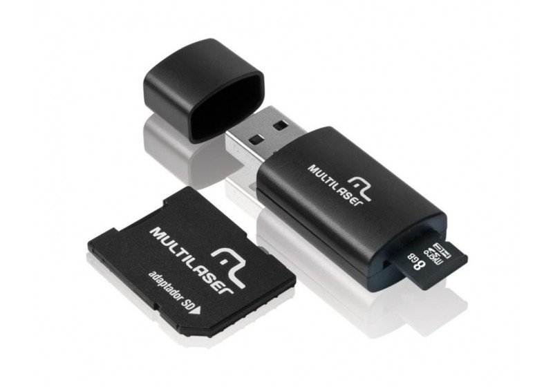 Cartão de Memoria M.SD Multilaser MC058 8GB 3 em 1