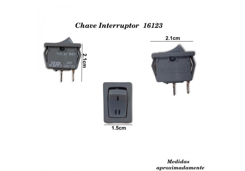 Chave Interruptor  16123 para Secador Taiff Fox Ion 127V 16A