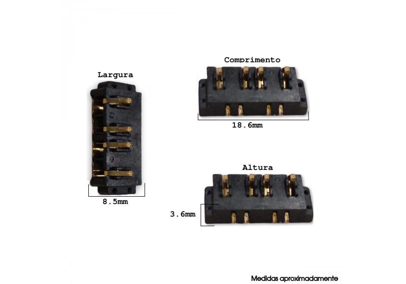 Conector Da Bateria para Coletorde dados  Metrologic SP5500