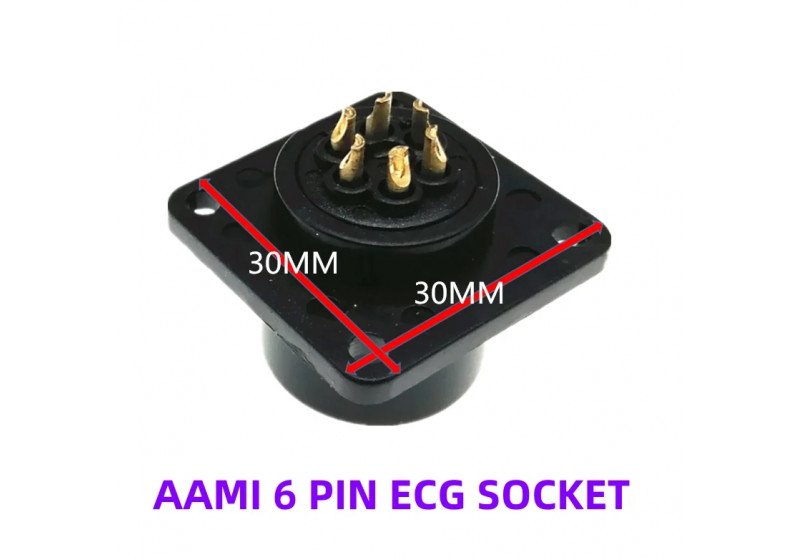 Conector Duplo universal do soquete de AAMI 6 Pinos para monitor ECG EEG EKG