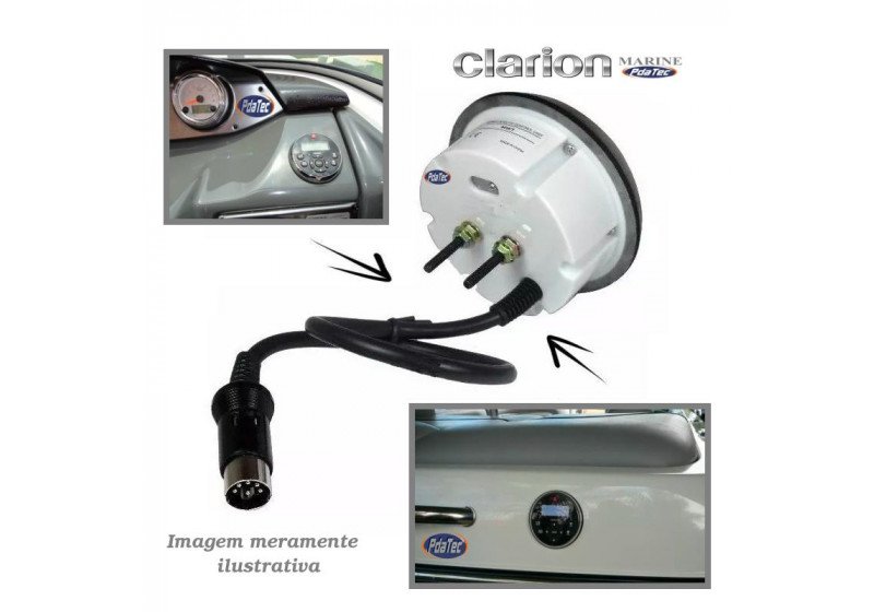 Controle Clarion Marine Preto Com Display  Cmd4 & M4