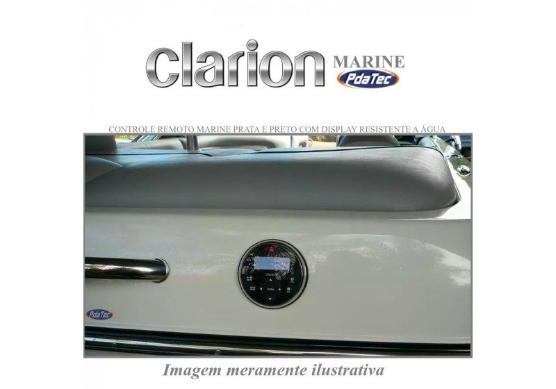 Controle Clarion Marine Preto Com Display  Cmd4 & M4