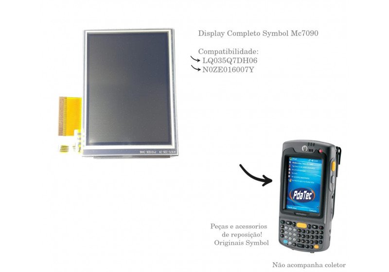 Display Completo para Coletor de dados Symbol Mc7090