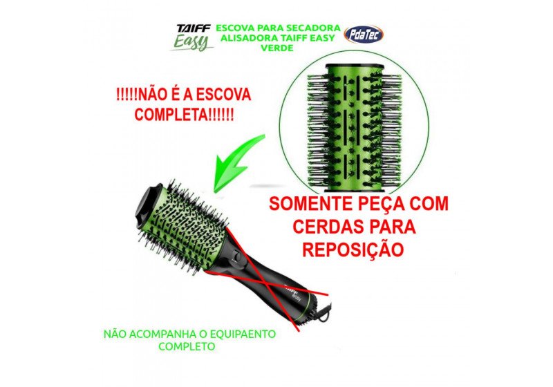 Escova para secadora alisadora Taiff Easy Verde