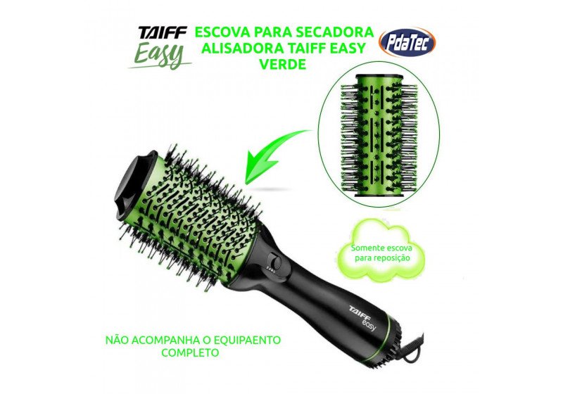 Escova para secadora alisadora Taiff Easy Verde