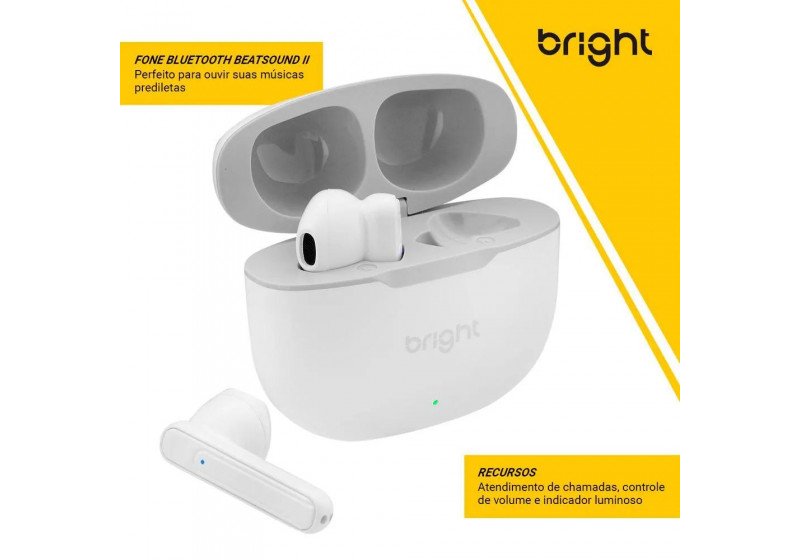 Fone De Ouvido Bluetooth Beatsound Ii Bright Fn565 Branco