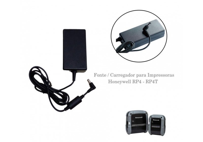 Fonte Carregador para Impressora Térmica Honeywell RP4 RP4T