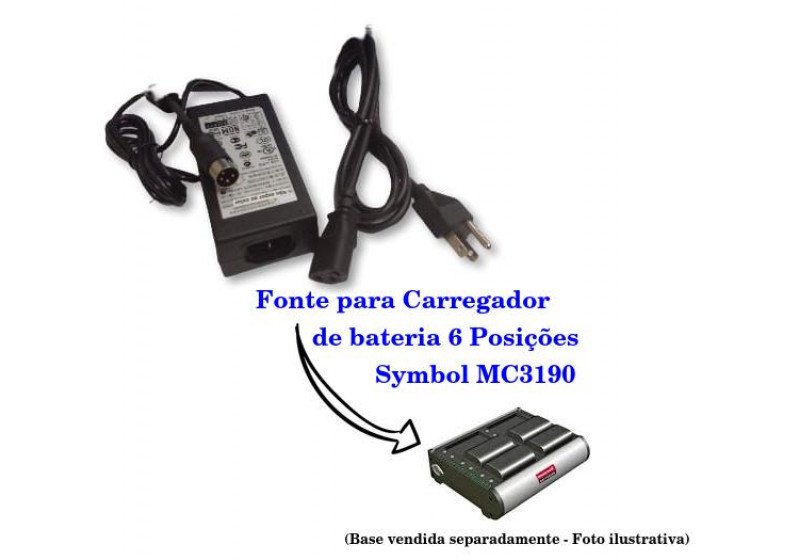 Fonte para Carregador de bateria 6 Posições Symbol MC3190 - 12V 5A