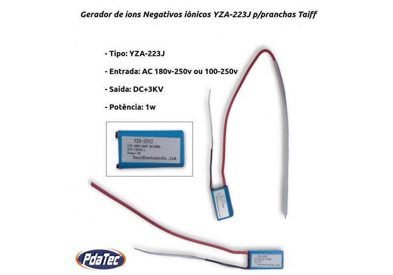 Gerador de íons negativos ionicos  YZA-223J p/pranchas Taiff