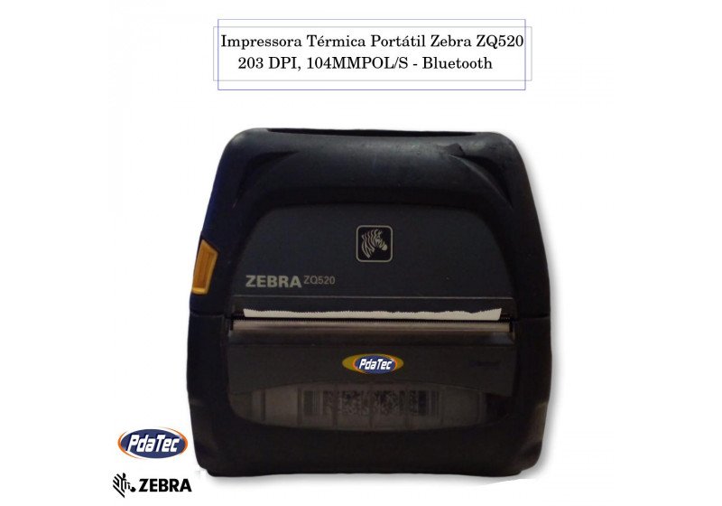 Impressora Térmica Portátil Zebra ZQ520 - Bluetooth - Usada