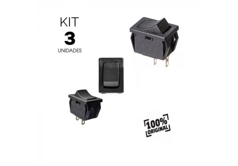 KIT 03 Unid.Chave Interruptor 16129 Ar Frio P/Secador Taiff