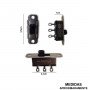 KIT 03Unid.Chave Interruptor Deslizante HH101Margirius Metal