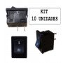 KIT 10 Unidades Chave Interruptor CRT-1115-0 15A Preto