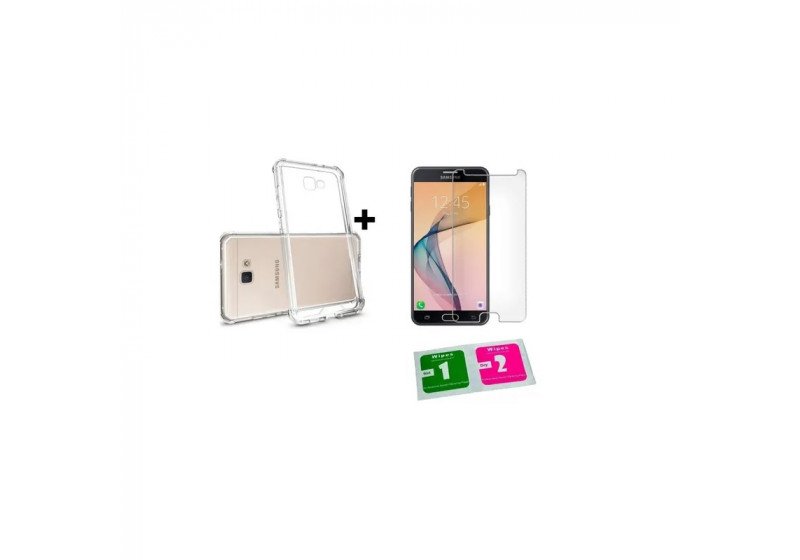 Kit capa anti impacto + Película de vidro Samsung J5 PRIME