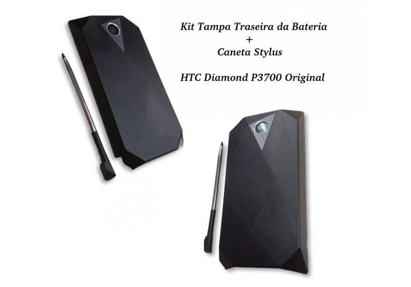 Kit Tampa Traseira+Caneta Stylus Htc Diamond P3700 Original