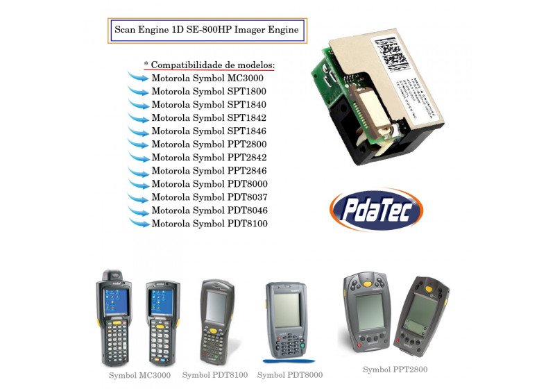 Módulo Scanner 1D SE-800HP Symbol MC3000 SPT1800 SPT1840