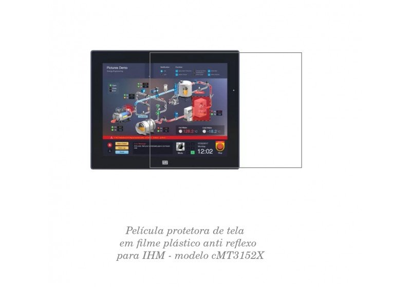 Película Protetora de Tela Anti Reflexo para IHM cMT3152X