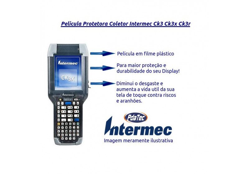 Pelicula Protetora em filme plástico par Coletor Intermec Ck3 Ck3x Ck3r