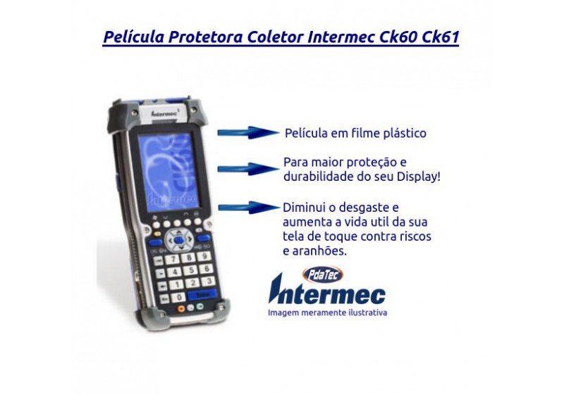 Pelicula Protetora em filme plástico para Coletor Intermec Ck60 Ck61