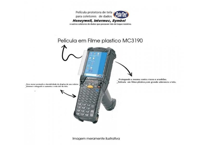 Película Protetora em Filme Plástico Para Motorola Symbol MC3190