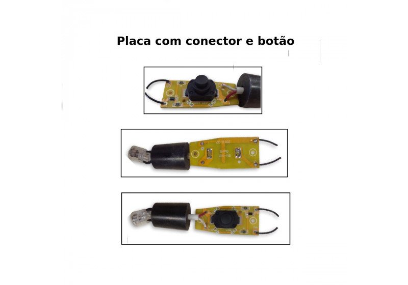 Placa com conector e botão para modelador Taiff Curves