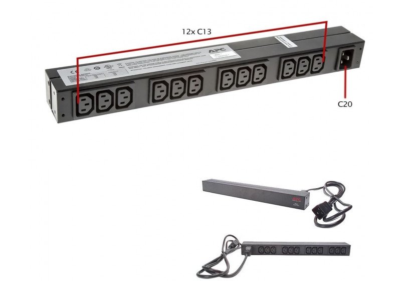 Rack PDU APC AP9565 16 A 208V- 230V 12 Tomadas C13 Básico