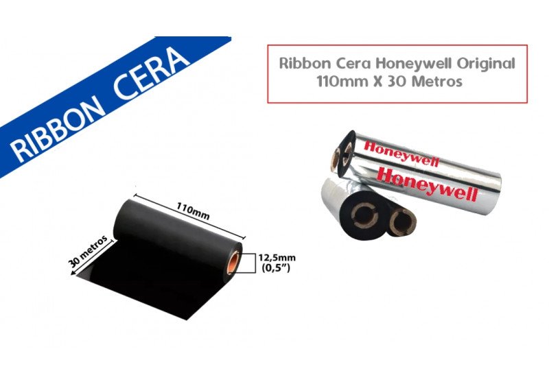 Ribbon de Cera Honeywell 110mm X 30 Metros Original