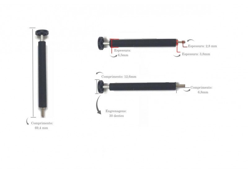 Rolete da Bobina para Impressora Térmica  DATECS PP-55