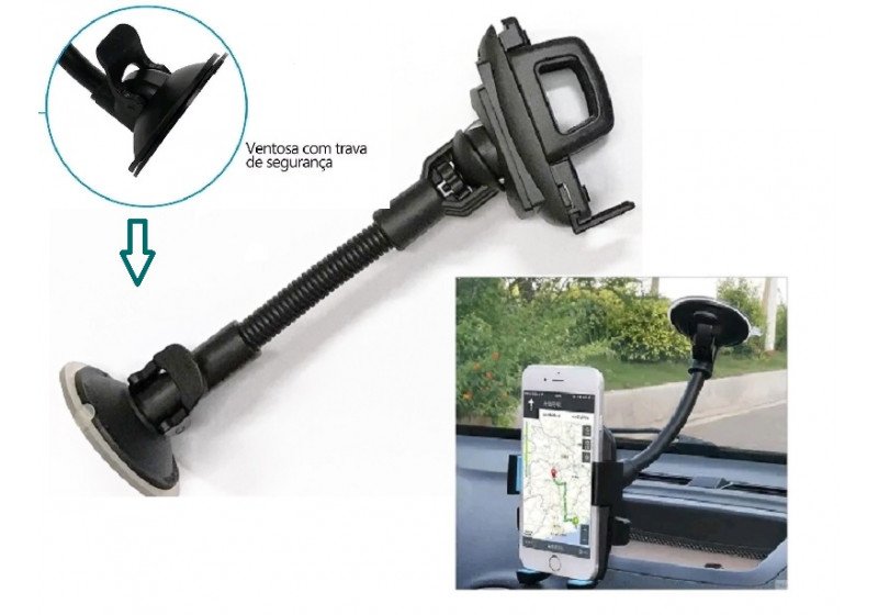 Suporte Veicular Para Gps Smartphone Articulado